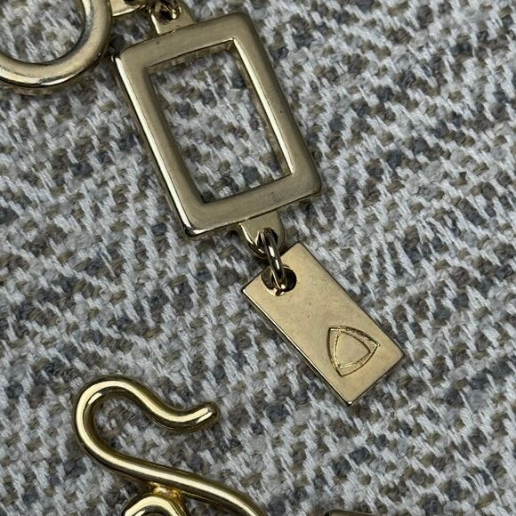 Gold Tone Belt Chain Size 42 Inches Square And Circle - Picture 2 of 6